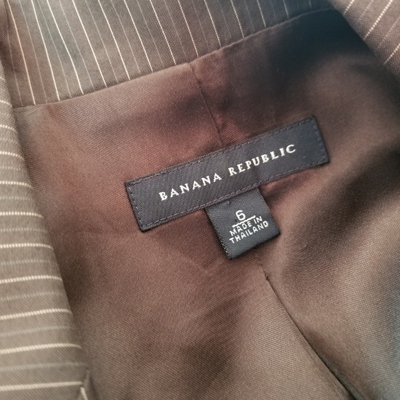Banana Republic Brown Pinstripe Blazer Jacket - Picture 8 of 8